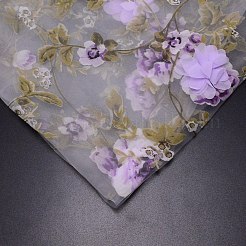 Tissu en organza de polyester&nbsp;ORIB-WH0005-06D