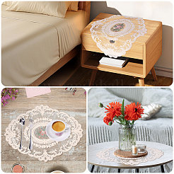 Blumenuntersetzer aus Polyester&nbsp;AJEW-WH0609-184