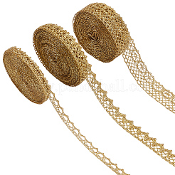 メタリックヤーンレーストリム2ロール  洋服アクセサリー  ライトカーキ  3/8インチ（10mm）  約10.00ヤード（9.14m）/ロール&nbsp;OCOR-GF0005-58B