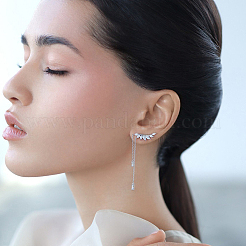 925 серьги-гвоздики с кисточками из стерлингового серебра QD3481