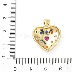 Valentinstag-Anhänger aus Messing mit Mikropavé-Fassung und farbenfrohen Zirkonia&nbsp;KK-L273-01G-01