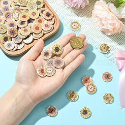 1 комплект из 100 деревянных пуговиц&nbsp;BUTT-CJC0002-05B-1