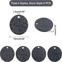 Подвески из нержавеющей стали в стиле 24шт. STAS-UN0037-17