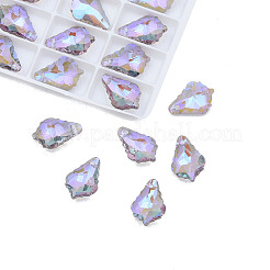 Остроконечные гальванические подвески из граненого стекла&nbsp;EGLA-N006-050B