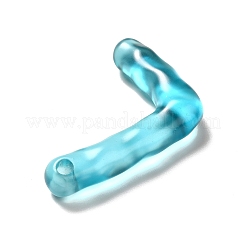 透明樹脂アルファベットペンダント  文字チャーム  文字L  41~45x33~52.5x8mm  穴：3.5mm&nbsp;LS-RESI-C028-02L