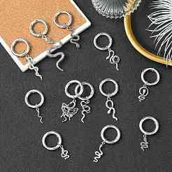 24 шт. 12 стиля подвески для обуви в виде змеиного сплава HJEW-CJ00084