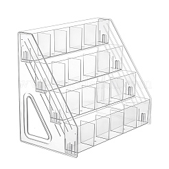 Espositori per biglietti da visita in acrilico a 4 livello e 20 griglie&nbsp;ODIS-WH0030-339B
