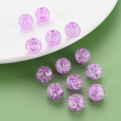 Perles en acrylique transparentes craquelées&nbsp;MACR-S373-66A-N06