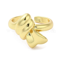 Покрытие стойки латунное кольцо на палец&nbsp;RJEW-C072-08G