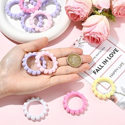 10 шт. Флокированные акриловые бусины&nbsp;OACR-YW0004-08