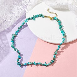 Collier de perles de copeaux de howlite naturelle&nbsp;NJEW-JN04616-07