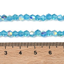Galvanisieren transparente Glasperlen Stränge&nbsp;EGLA-K015-18S