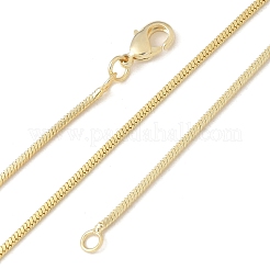 Collares de cadena de serpiente de latón con revestimiento de rejilla de 1.5 mm para mujeres y hombres&nbsp;MAK-L044-13G