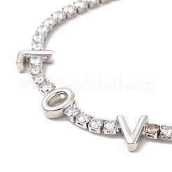 Bracelet chaîne en zircone cubique&nbsp;BJEW-A132-25P