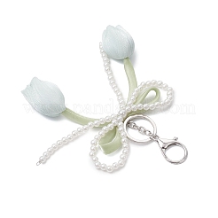 2 шт. двухцветный тканевый брелок в виде двухголового тюльпана KEYC-JKC01422