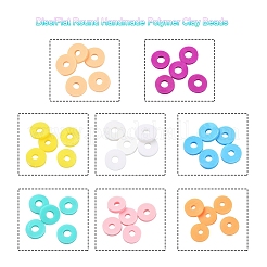 1120шт 8 цвета бусины из полимерной глины ручной работы CLAY-YW0001-14A