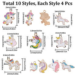 40шт 10 стиля подвески из сплава с эмалью&nbsp;ENAM-SC0004-33