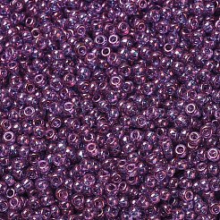 MIYUKIラウンドロカイユビーズ  日本製シードビーズ  （rr312)アメジストゴールド光沢  11/0  2x1.3mm  穴：0.8mm  約1111個/10g&nbsp;X-SEED-G007-RR0312