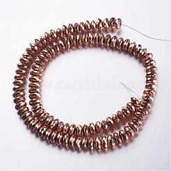Sfaccettato electroplate non magnetici trefoli branello dell'ematite sintetica&nbsp;G-F337-37-8mm