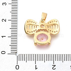 Подвески латунные горный хрусталь KK-S049-15G