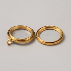 Подвески-медальоны из нержавеющей стали 304&nbsp;STAS-WH0043-21C-G