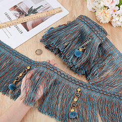 4 м полиэстеровая бахрома с кисточками DIY-OC0013-37B