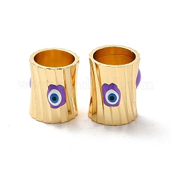 Латунные эмалевые бусины от сглаза KK-P222-02G