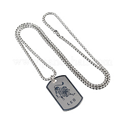 Rettangolo con pendente in lega costellazione collane a catena in acciaio inossidabile chirurgico 316l&nbsp;WG3A89F-06