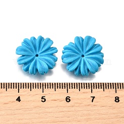 Синтетические бирюзовые бусины G-S390-04B