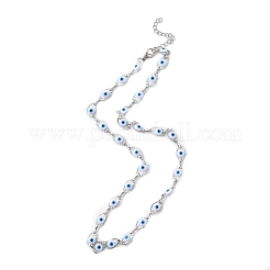 Collana a catena a maglie in plastica malocchio&nbsp;NJEW-H169-03P
