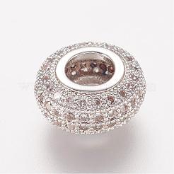 Латунные микро проложить Цирконий Европейский бисером ZIRC-K063-29P