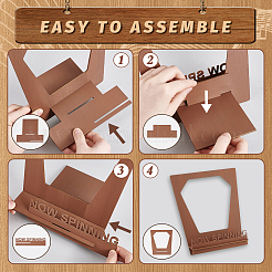 Подставки для музыкальных пластинок из дерева ODIS-WH0030-95A