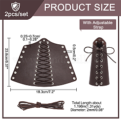 Регулируемый браслет из искусственной кожи с восковыми хлопковыми шнурами AJEW-WH0248-456A