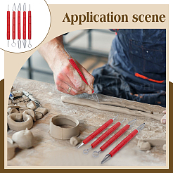 5 шт. 5 стиля инструмента для лепки из нержавеющей стали 420 DIY-FG0008-16