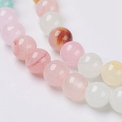 Perles de jade vertes colorées naturelles&nbsp;X-G-G757-01-4mm