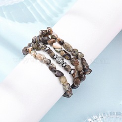 Браслеты из сплава и натуральных драгоценных камней с бусинами для мужчин и женщин&nbsp;BJEW-JB12568