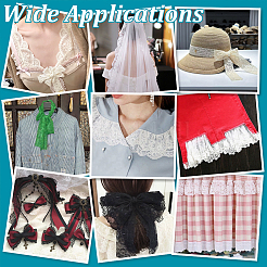 10 ярд 2-х цветных полиамидных нитей кружевные ленты DIY-GA0008-89