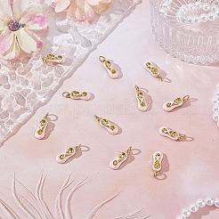 12 шт. Настоящие позолоченные латунные подвески 18k&nbsp;KK-ME0003-21