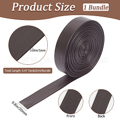Cordon plat pliable en cuir PU de 5 m&nbsp;OCOR-WH20012-14D-01