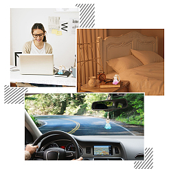 4 шт. 4-цветная подвеска в виде пустых флаконов для духов в форме розы&nbsp;HJEW-PH0001-15