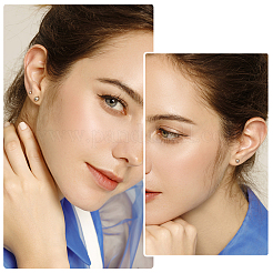 201 серьги-гвоздики из нержавеющей стали с шариками&nbsp;STAS-UN0019-07P