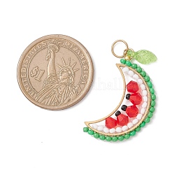 4 шт. 4-х цветные круглые стеклянные бусины в виде фруктовых подвесок&nbsp;PALLOY-MZ00864