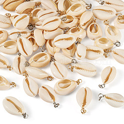 60 шт. подвески из натуральной ракушки каури 2 цветов&nbsp;PALLOY-TA00305