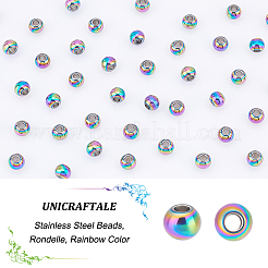 100 шт. бусины из нержавеющей стали марки 304&nbsp;STAS-UN0040-20B