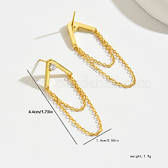 Элегантные серебряные серьги-кисточки S925 V-образной формы для женщин YS7829