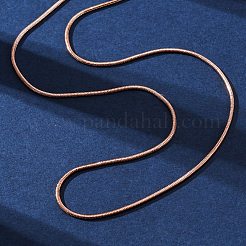 Ожерелья из круглой змеиной цепи из латуни для женщин&nbsp;NJEW-D302-15RG