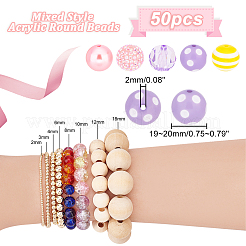 1 набор из 7 круглых бусин из смолы RESI-PH0001-98C