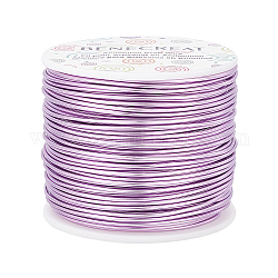 Round Aluminum Wire, Medium Purple, 15 Gauge, 1.5mm, about 223.09 Feet(68m)/roll