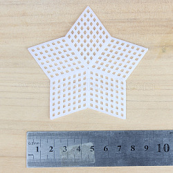 Foglio di tela a rete di plastica a forma di stella, per fai da te borsa a maglia uncinetto progetti accessori, bianco, 90mm