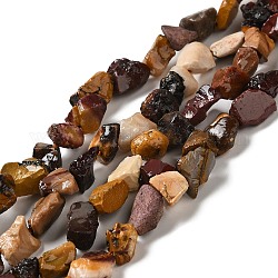 Brins de perles de mookaite naturelles brutes et brutes, pépites, 5.5~14x6.5~10x4.5~8mm, Trou: 1mm, Environ 44~46 pcs/chapelet, 14.96''~16.14'' (38~41 cm)